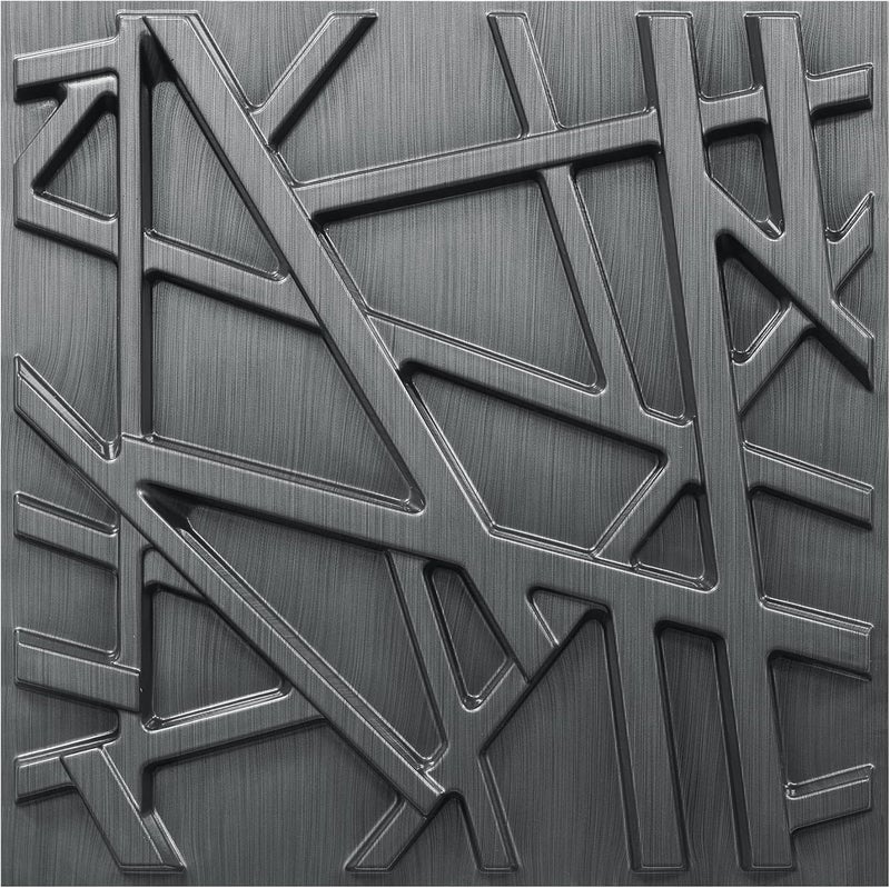 LEVOWAY 33 Pack 3D Wall Panels for Interior Wall Decor, 12''x12'' Brushed Silver Accent Textured Wall Panels, Wall Covering Panles for Living Room, Gaming Room, TV Background, Cover 32 Sq.Ft - Image 1